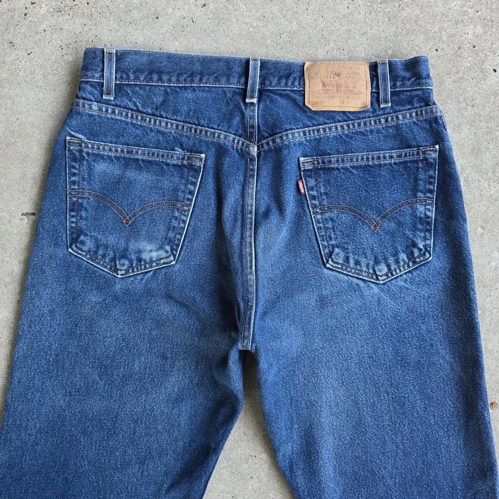 VTG Levis 505 Jeans Size 36x34 Blue Med Wash Straight 90s Y2K Grunge Faded